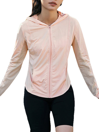 Cool, breathable, UPF50+ sun protection clothing for women, summer outdoor camping casual tops with split splicing, quick-drying and slim fit