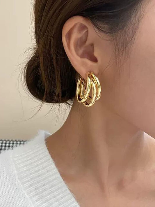 Layered Cuff Hoop Earrings