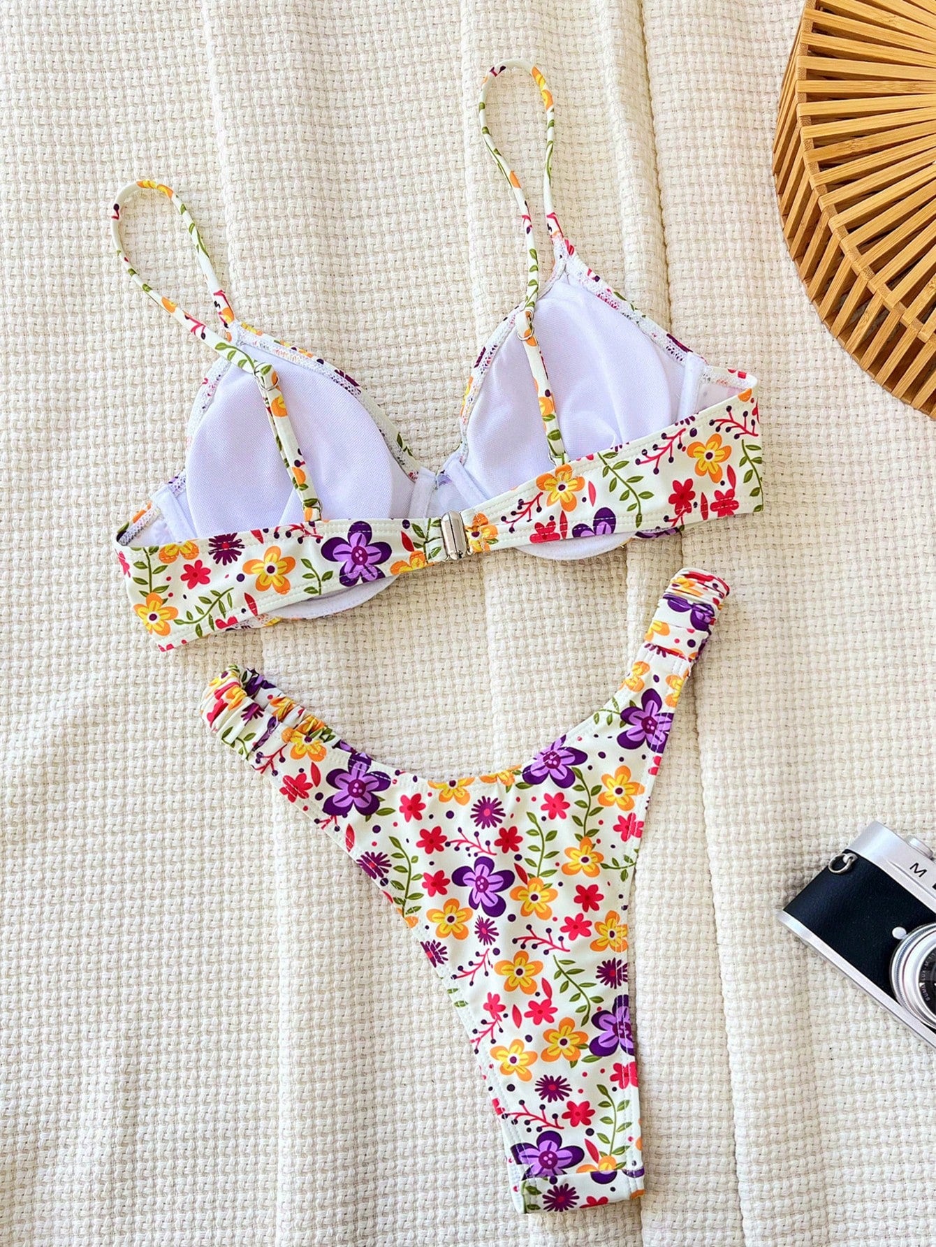 Floral Print Underwire Separated Bikini Set, Swimsuit For Women